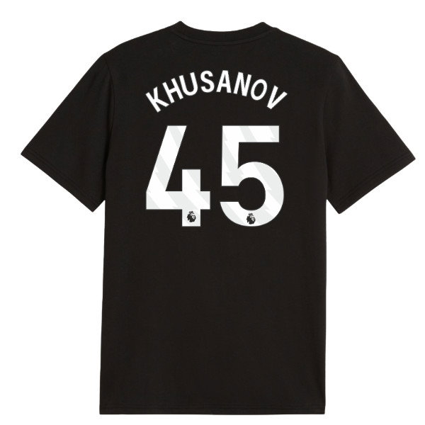 2026-2027 Man City FtblCulture Tee (Black) (Khusanov 45)