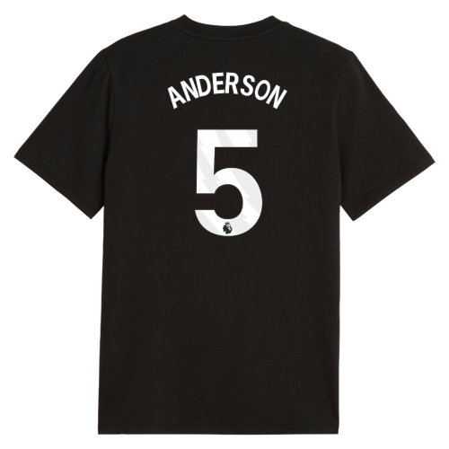 2026-2027 Man City FtblCulture Tee (Black) - Kids (Anderson 5)