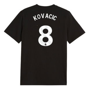 2026-2027 Man City FtblCulture Tee (Black) - Kids (Kovacic 8)