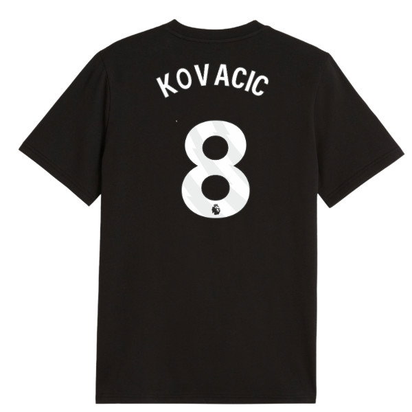 2026-2027 Man City FtblCulture Tee (Black) - Kids (Kovacic 8)