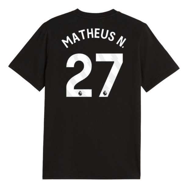 2026-2027 Man City FtblCulture Tee (Black) - Kids (Matheus N. 27)