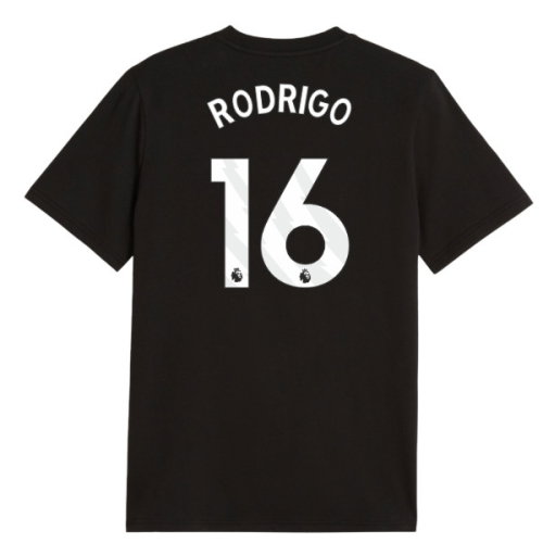 2026-2027 Man City FtblCulture Tee (Black) - Kids (Rodrigo 16)