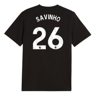 2026-2027 Man City FtblCulture Tee (Black) - Kids (Savinho 26)