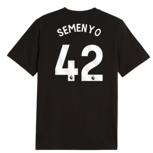 2026-2027 Man City FtblCulture Tee (Black) - Kids (Semenyo 42)