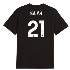 2026-2027 Man City FtblCulture Tee (Black) - Kids (Silva 21)