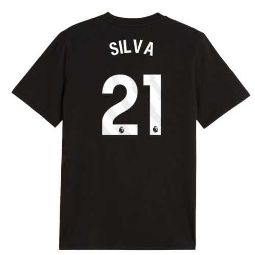 2026-2027 Man City FtblCulture Tee (Black) - Kids (Silva 21)