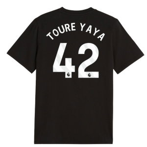 2026-2027 Man City FtblCulture Tee (Black) - Kids (Toure Yaya 42)