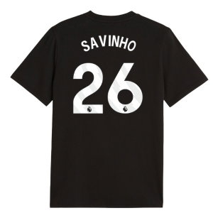 2026-2027 Man City FtblCulture Tee (Black) (Savinho 26)