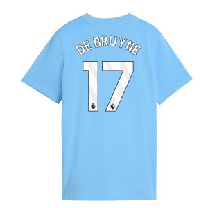 2026-2027 Man City FtblCulture Tee (Light Blue) (De Bruyne 17)