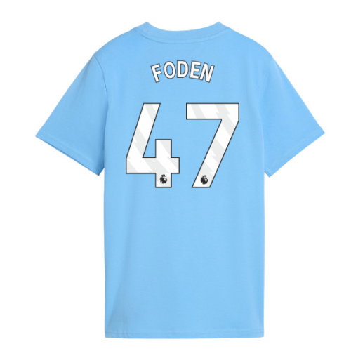 2026-2027 Man City FtblCulture Tee (Light Blue) (Foden 47)
