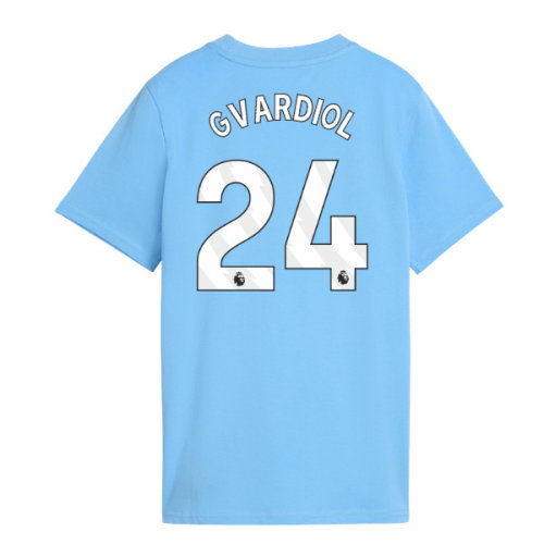 2026-2027 Man City FtblCulture Tee (Light Blue) (Gvardiol 24)