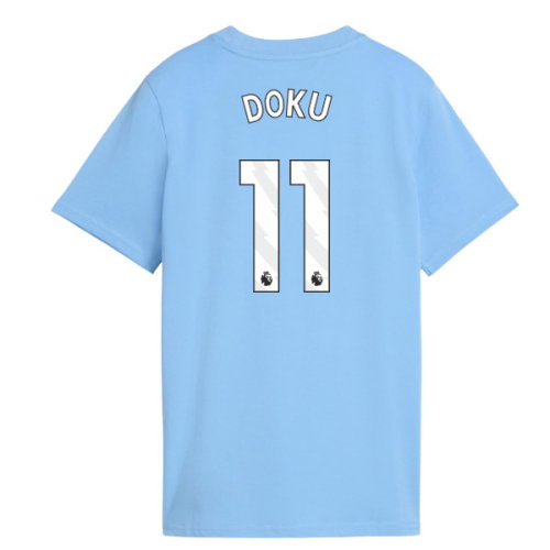 2026-2027 Man City FtblCulture Tee (Light Blue) - Kids (Doku 11)