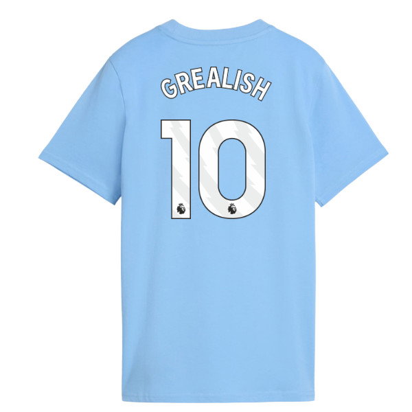 2026-2027 Man City FtblCulture Tee (Light Blue) - Kids (Grealish 10)