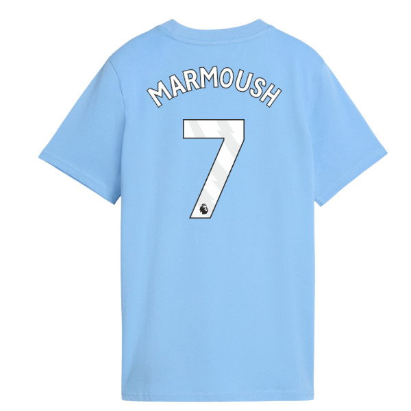 2026-2027 Man City FtblCulture Tee (Light Blue) - Kids (Marmoush 7)