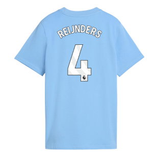 2026-2027 Man City FtblCulture Tee (Light Blue) - Kids (Reijnders 4)