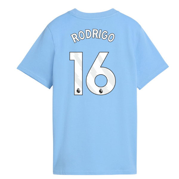 2026-2027 Man City FtblCulture Tee (Light Blue) - Kids (Rodrigo 16)