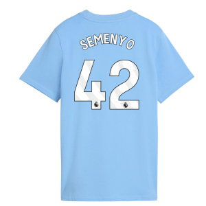 2026-2027 Man City FtblCulture Tee (Light Blue) - Kids (Semenyo 42)