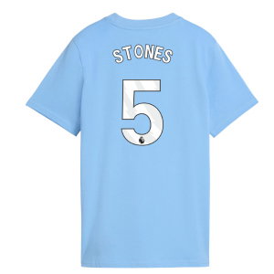 2026-2027 Man City FtblCulture Tee (Light Blue) - Kids (Stones 5)
