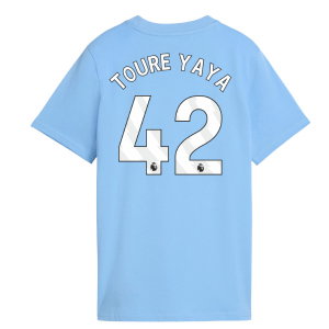 2026-2027 Man City FtblCulture Tee (Light Blue) - Kids (Toure Yaya 42)