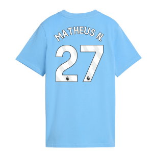 2026-2027 Man City FtblCulture Tee (Light Blue) (Matheus N. 27)