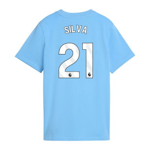 2026-2027 Man City FtblCulture Tee (Light Blue) (Silva 21)