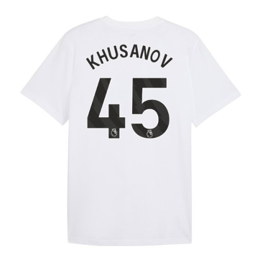 2026-2027 Man City FtblCulture Tee (White) (Khusanov 45)