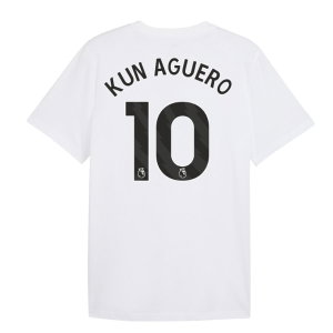 2026-2027 Man City FtblCulture Tee (White) (Kun Aguero 10)