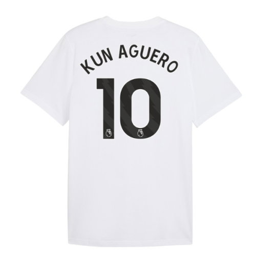 2026-2027 Man City FtblCulture Tee (White) (Kun Aguero 10)