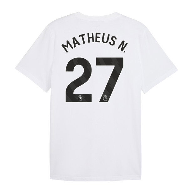 2026-2027 Man City FtblCulture Tee (White) (Matheus N. 27)