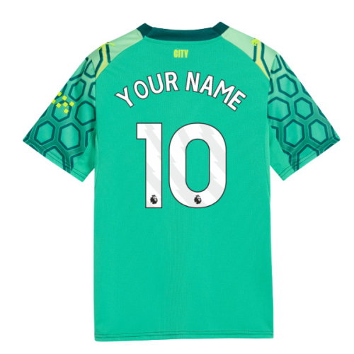 2026-2027 Man City Goalkeeper Shirt (Green) - Kids (Your Name)