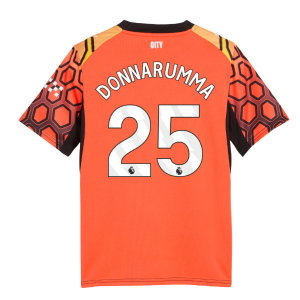 2026-2027 Man City Goalkeeper Shirt (Orange) - Kids (Donnarumma 25)