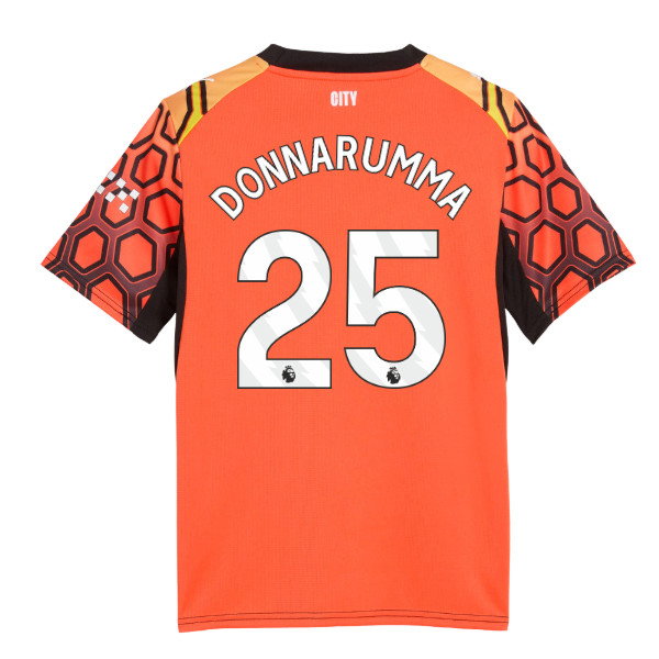 2026-2027 Man City Goalkeeper Shirt (Orange) - Kids (Donnarumma 25)