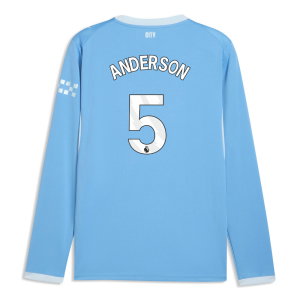 2026-2027 Man City Home Long Sleeve Shirt (Anderson 5)