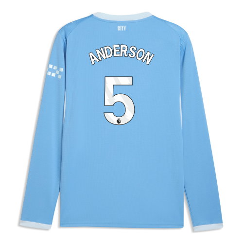 2026-2027 Man City Home Long Sleeve Shirt (Anderson 5)