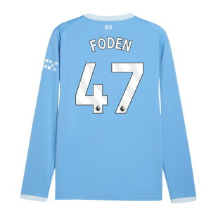 2026-2027 Man City Home Long Sleeve Shirt (Foden 47)