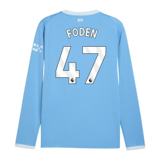 2026-2027 Man City Home Long Sleeve Shirt (Foden 47)