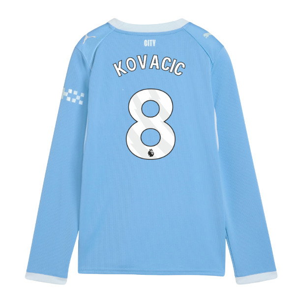 2026-2027 Man City Home Long Sleeve Shirt (Kids) (Kovacic 8)