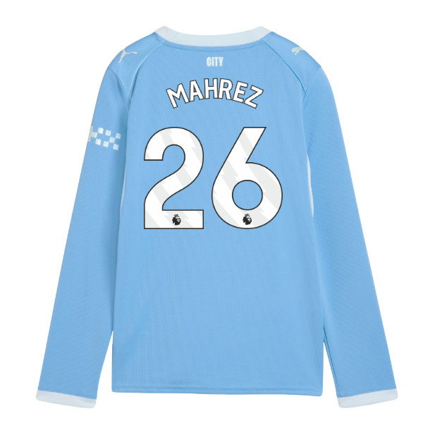 2026-2027 Man City Home Long Sleeve Shirt (Kids) (Mahrez 26)