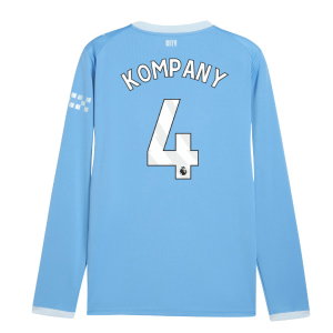 2026-2027 Man City Home Long Sleeve Shirt (Kompany 4)