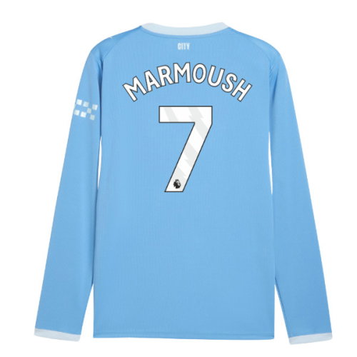 2026-2027 Man City Home Long Sleeve Shirt (Marmoush 7)