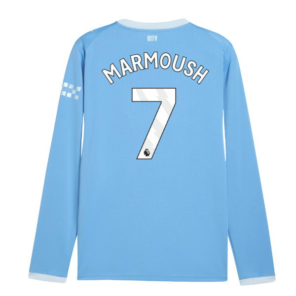 2026-2027 Man City Home Long Sleeve Shirt (Marmoush 7)