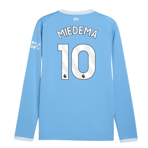 2026-2027 Man City Home Long Sleeve Shirt (Miedema 10)