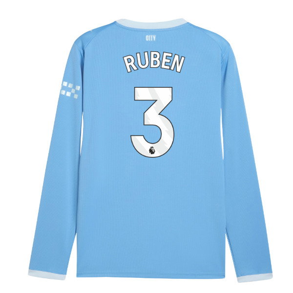 2026-2027 Man City Home Long Sleeve Shirt (Ruben 3)