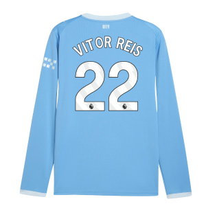 2026-2027 Man City Home Long Sleeve Shirt (Vitor Reis 22)
