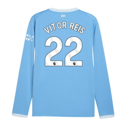 2026-2027 Man City Home Long Sleeve Shirt (Vitor Reis 22)