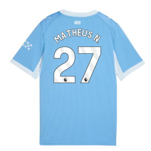2026-2027 Man City Home Shirt (Kids) (Matheus N. 27)