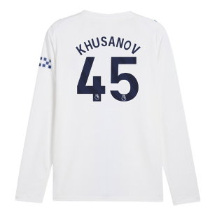 2026-2027 Man City Third Long Sleeve Shirt (Khusanov 45)
