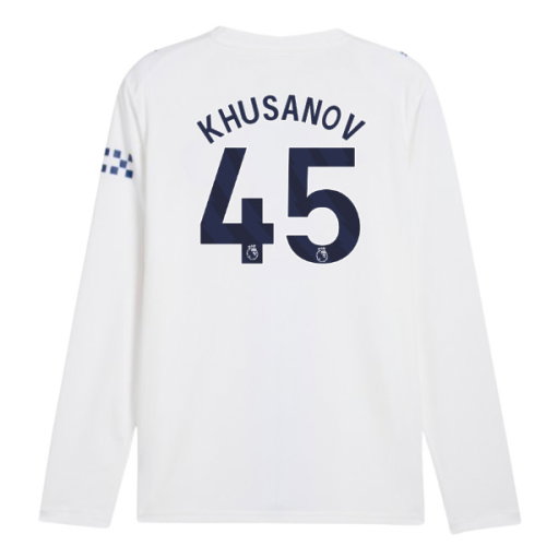2026-2027 Man City Third Long Sleeve Shirt (Khusanov 45)