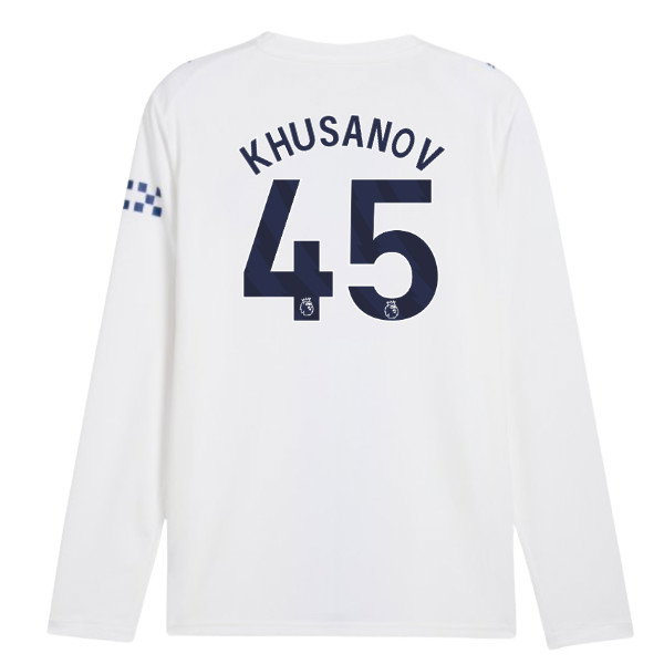 2026-2027 Man City Third Long Sleeve Shirt (Khusanov 45)