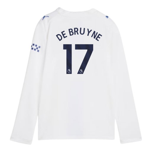 2026-2027 Man City Third Long Sleeve Shirt (Kids) (De Bruyne 17)